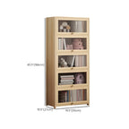 Vitrine classique en bois naturel avec portes en acrylique