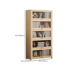 Vitrine classique en bois naturel avec portes en acrylique
