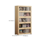 Vitrine classique en bois naturel avec portes en acrylique