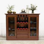 Meuble à vin classique en bois, autoportant, pour salon
