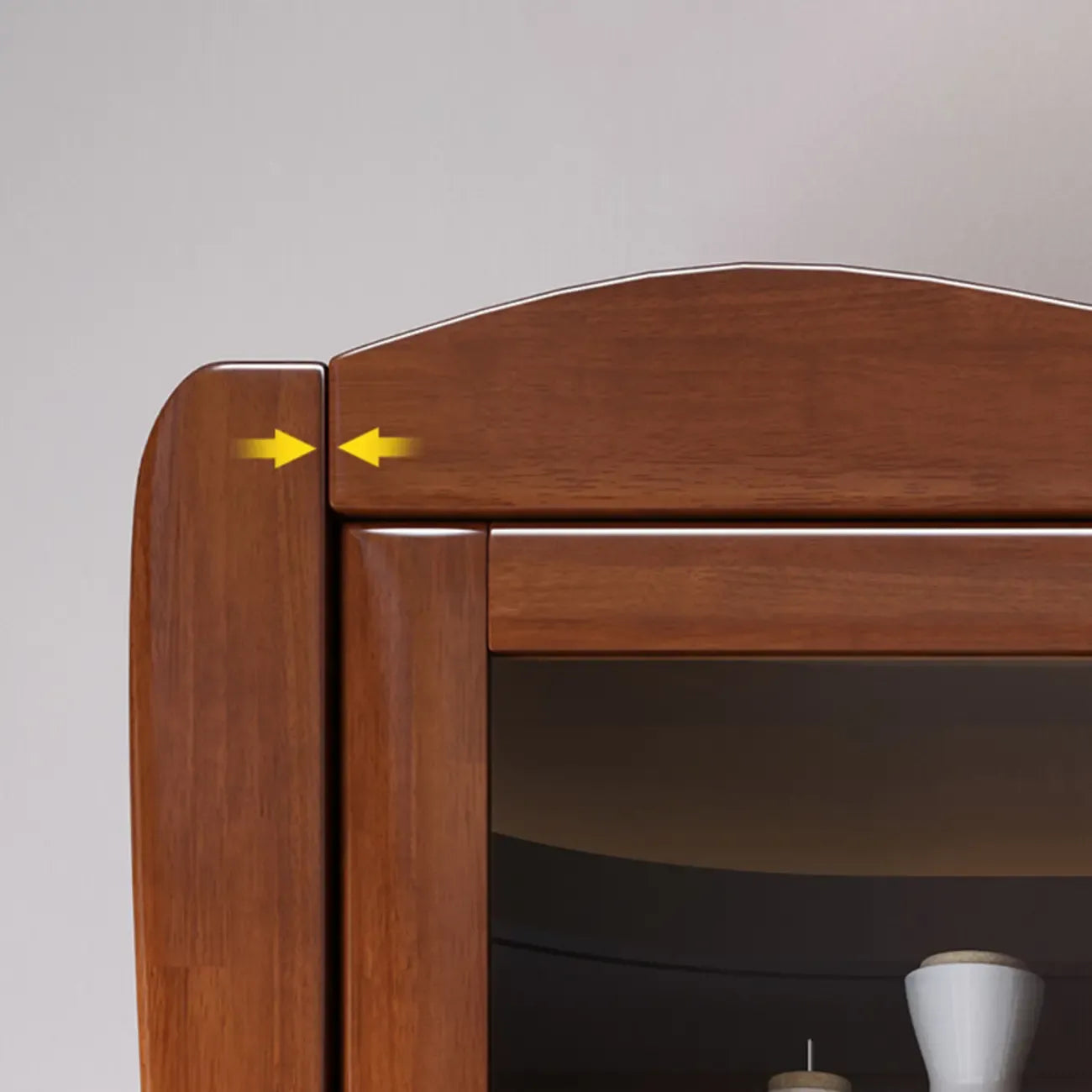 Armoire à vin classique autoportante en bois naturel pour salon