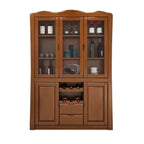 Armoire à vin classique autoportante en bois naturel pour salon