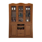 Armoire à vin classique autoportante en bois naturel pour salon