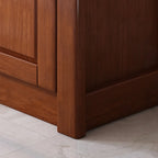 Armoire à vin classique autoportante en bois naturel pour salon