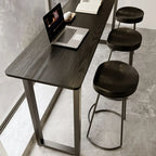 Élégante table de bar longue noire pour la maison et les cafés