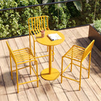 Tabourets de bar carrés Matel pour intérieur et extérieur avec dossier