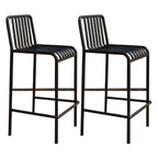 Tabourets de bar carrés Matel pour intérieur et extérieur avec dossier