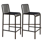 Tabourets de bar carrés Matel pour intérieur et extérieur avec dossier
