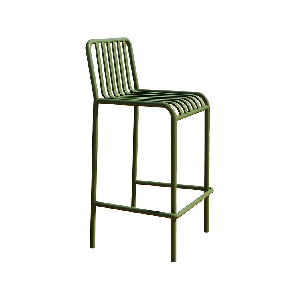 Tabourets de bar carrés Matel pour intérieur et extérieur avec dossier