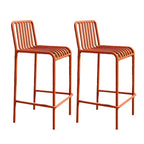 Tabourets de bar carrés Matel pour intérieur et extérieur avec dossier