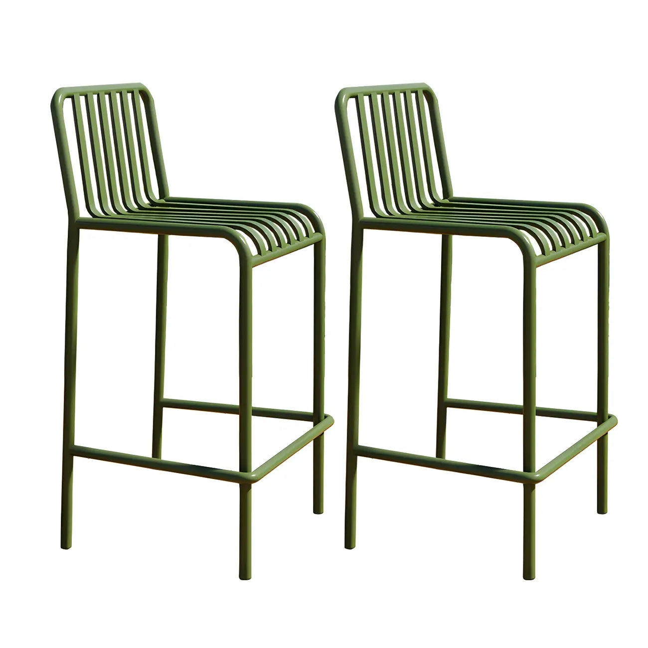 Tabourets de bar carrés Matel pour intérieur et extérieur avec dossier