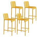 Tabourets de bar carrés Matel pour intérieur et extérieur avec dossier
