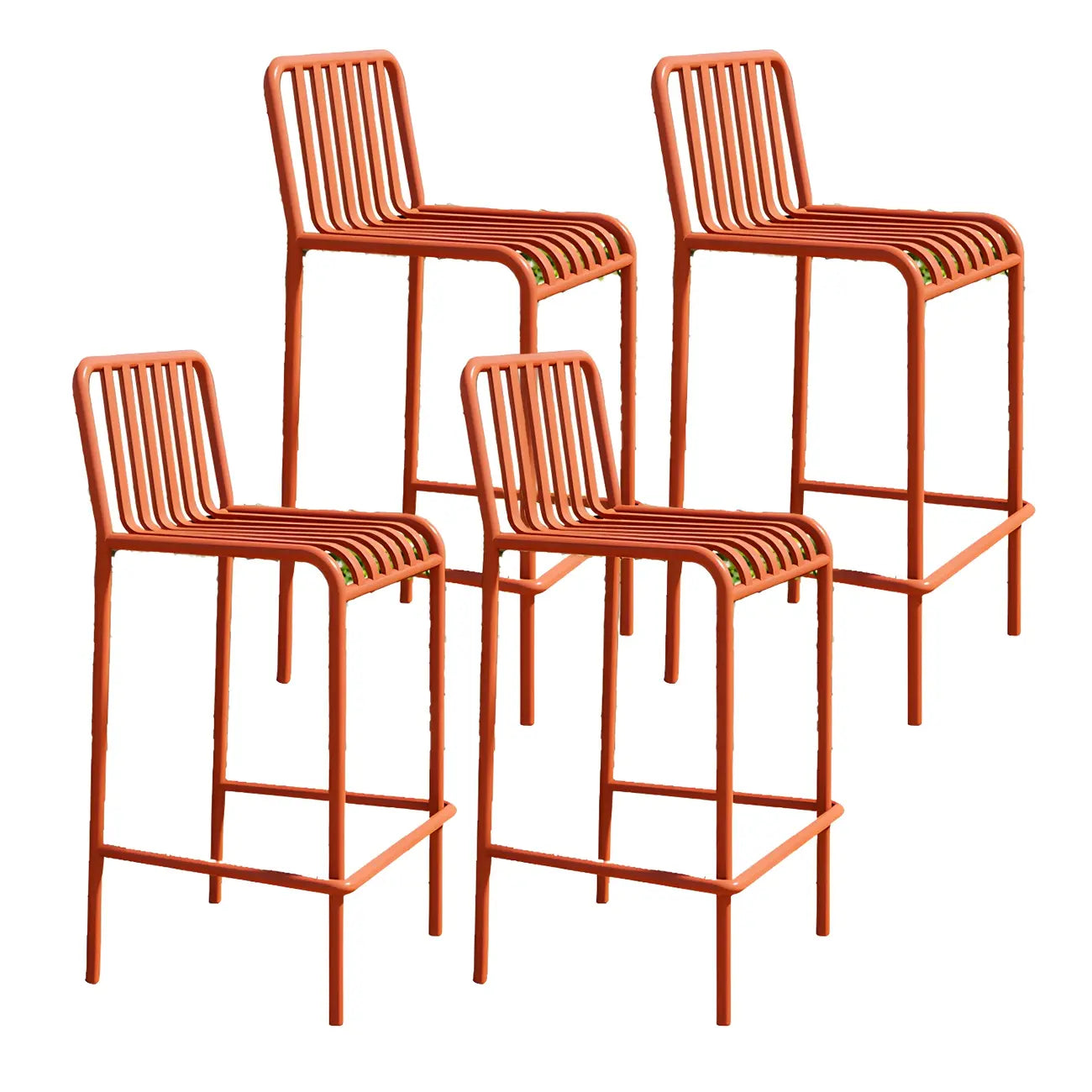 Tabourets de bar carrés Matel pour intérieur et extérieur avec dossier