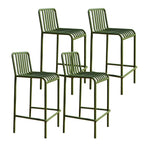 Tabourets de bar carrés Matel pour intérieur et extérieur avec dossier