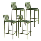 Tabourets de bar carrés Matel pour intérieur et extérieur avec dossier