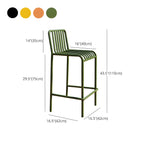 Tabourets de bar carrés Matel pour intérieur et extérieur avec dossier
