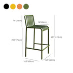 Tabourets de bar carrés Matel pour intérieur et extérieur avec dossier
