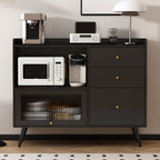 Buffet noir élégant pour un salon moderne