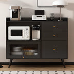 Buffet noir élégant pour un salon moderne