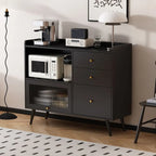 Buffet noir élégant pour un salon moderne