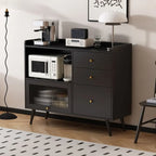 Buffet noir élégant pour un salon moderne