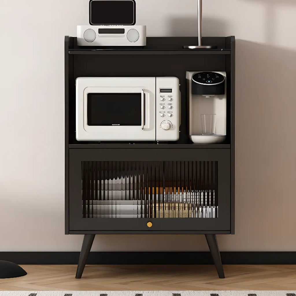 Buffet noir élégant pour un salon moderne