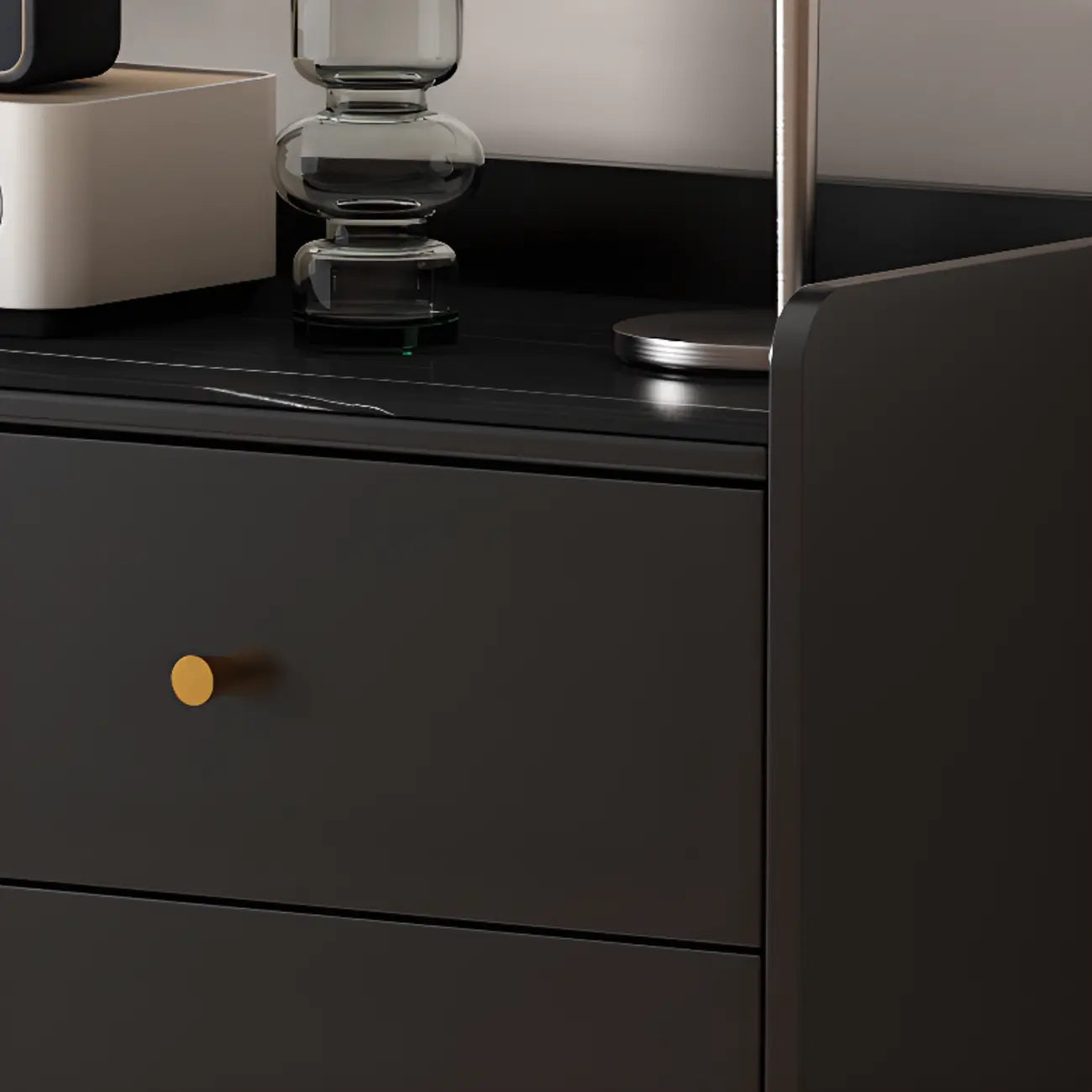 Buffet noir élégant pour un salon moderne