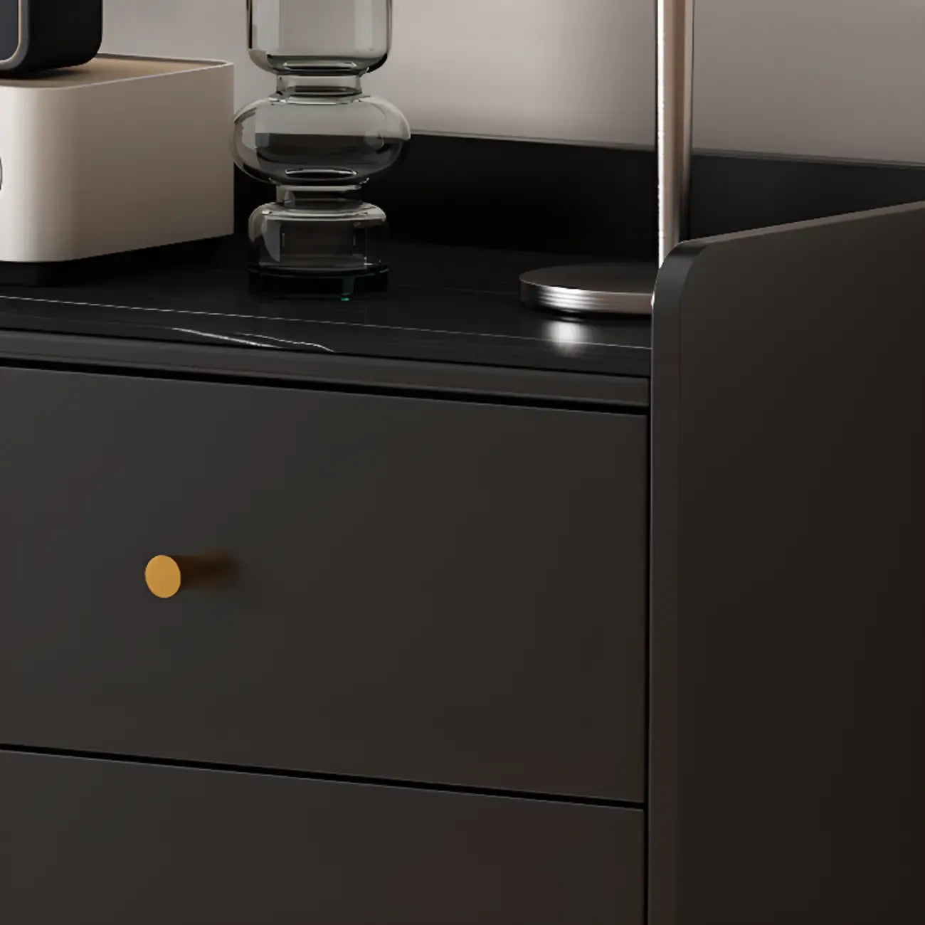 Buffet noir élégant pour un salon moderne