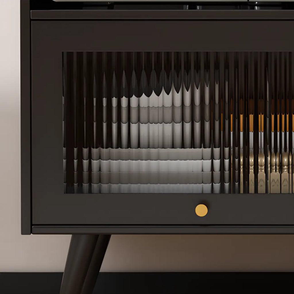 Buffet noir élégant pour un salon moderne