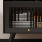 Buffet noir élégant pour un salon moderne