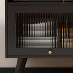 Buffet noir élégant pour un salon moderne