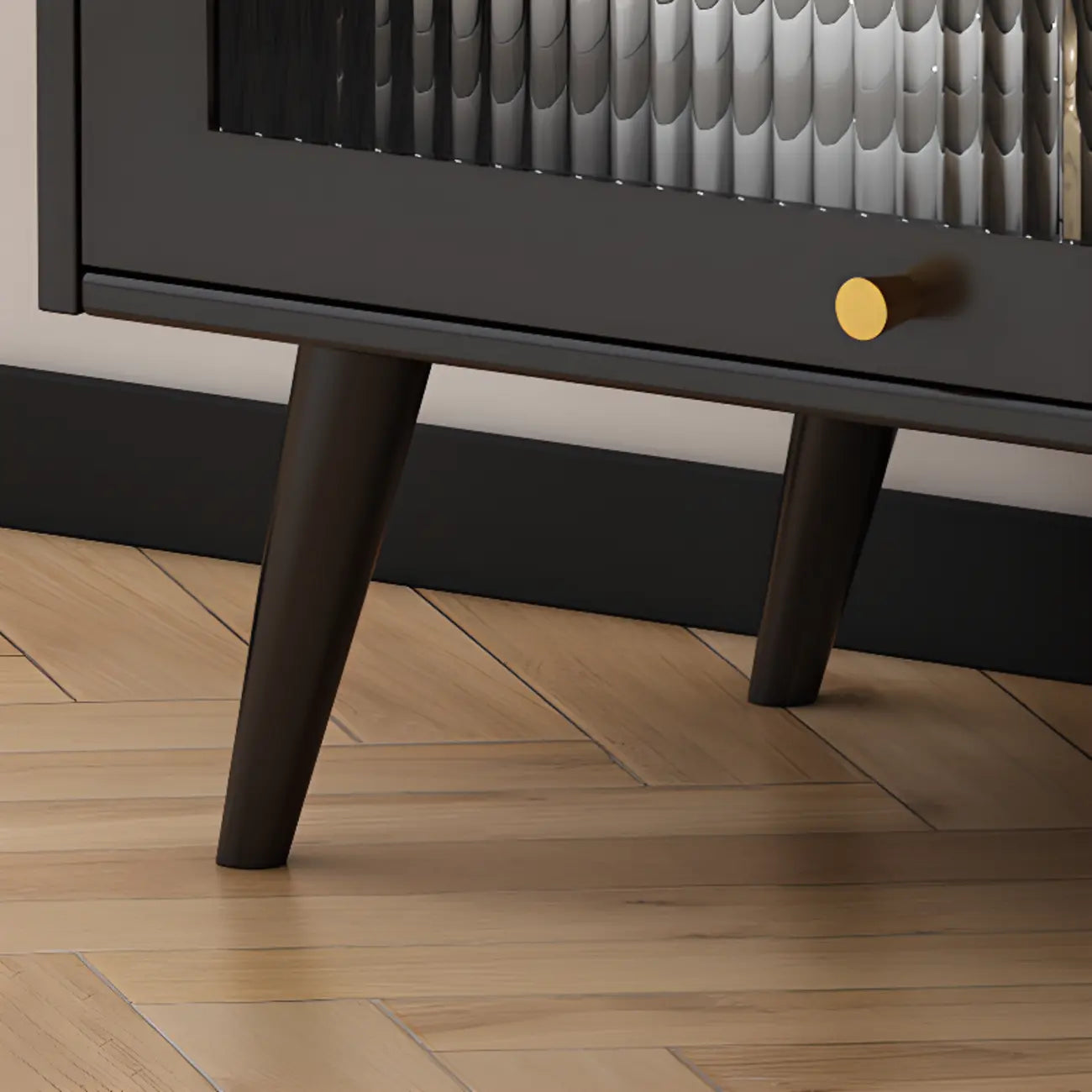 Buffet noir élégant pour un salon moderne