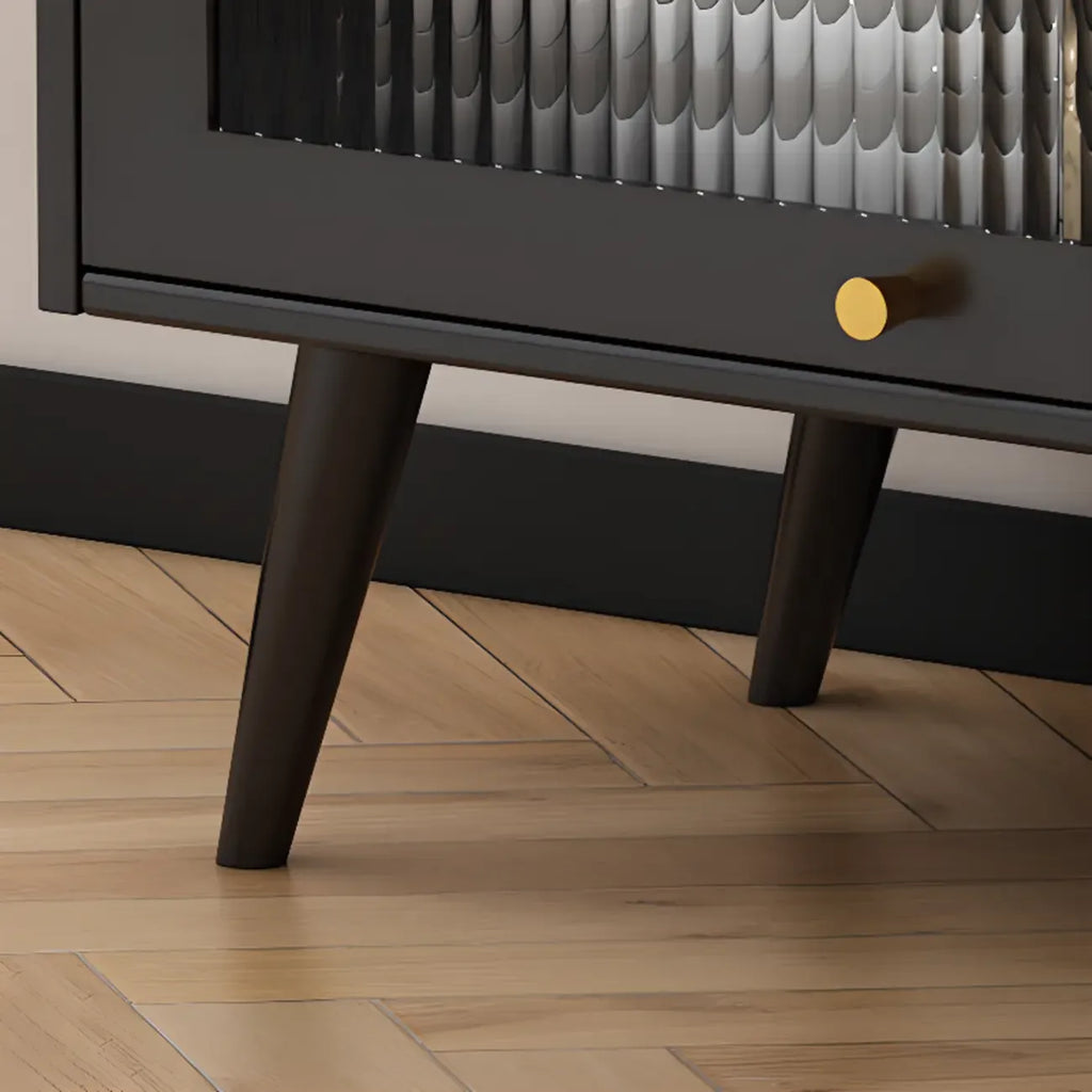 Buffet noir élégant pour un salon moderne