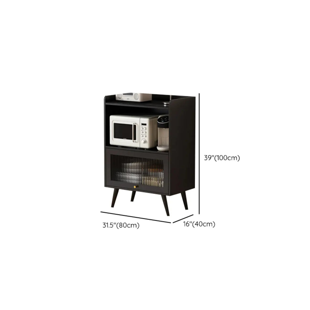 Buffet noir élégant pour un salon moderne