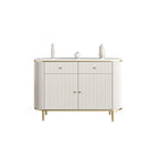 Armoire de rangement ovale imperméable Glam Stone avec 4 tiroirs