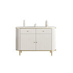Armoire de rangement ovale imperméable Glam Stone avec 4 tiroirs