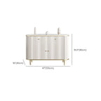 Armoire de rangement ovale imperméable Glam Stone avec 4 tiroirs