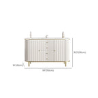 Armoire de rangement ovale imperméable Glam Stone avec 4 tiroirs