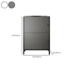 Meuble d'appoint rectangulaire noir et blanc simple, autoportant
