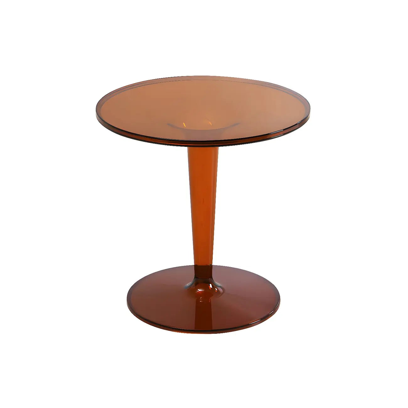 Table d'appoint ronde minimaliste en acrylique blanc pour salon