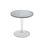 Table d'appoint ronde minimaliste en acrylique blanc pour salon