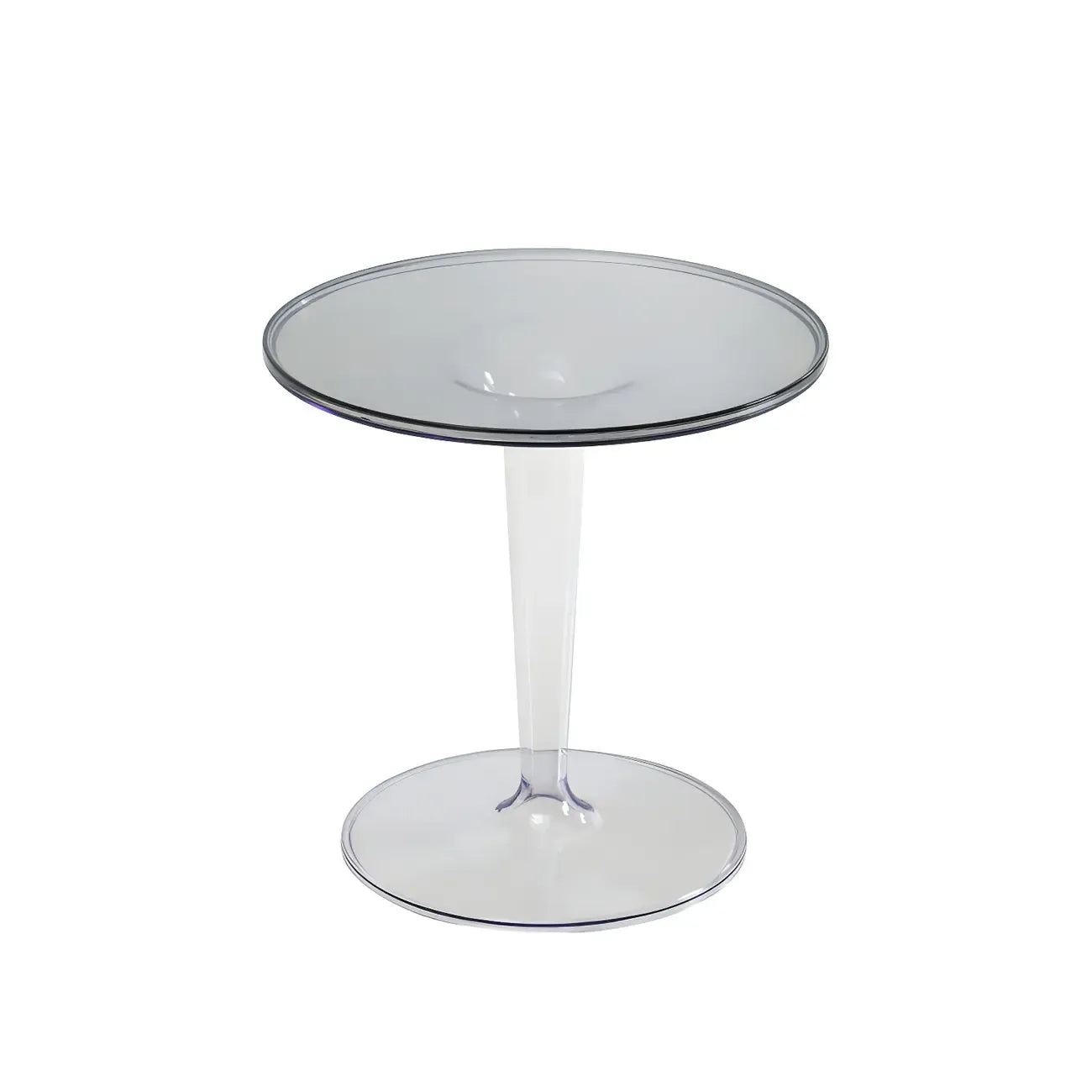 Table d'appoint ronde minimaliste en acrylique blanc pour salon