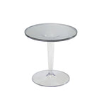 Table d'appoint ronde minimaliste en acrylique blanc pour salon