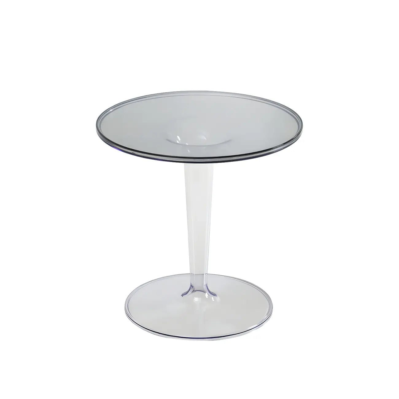 Table d'appoint ronde minimaliste en acrylique blanc pour salon