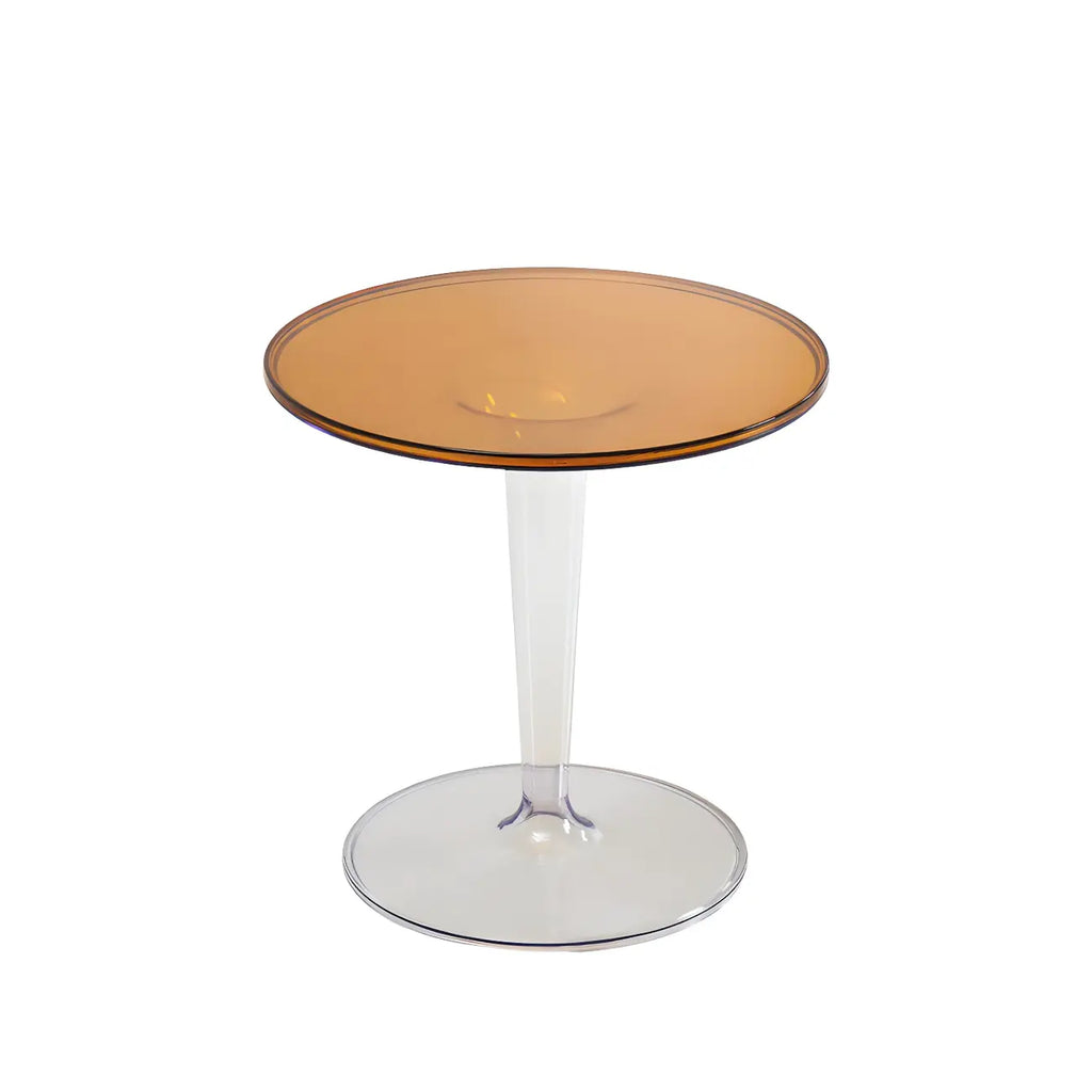 Table d'appoint ronde minimaliste en acrylique blanc pour salon