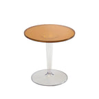 Table d'appoint ronde minimaliste en acrylique blanc pour salon