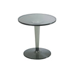 Table d'appoint ronde minimaliste en acrylique blanc pour salon