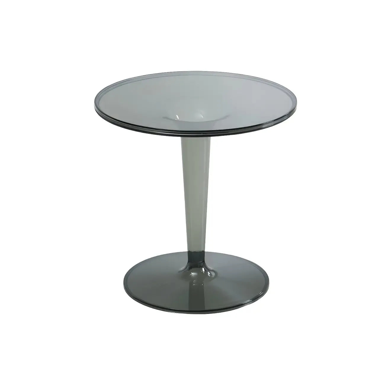 Table d'appoint ronde minimaliste en acrylique blanc pour salon