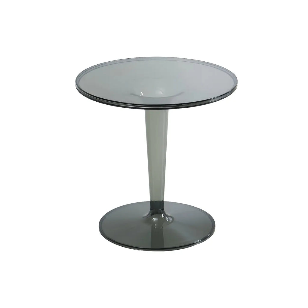 Table d'appoint ronde minimaliste en acrylique blanc pour salon