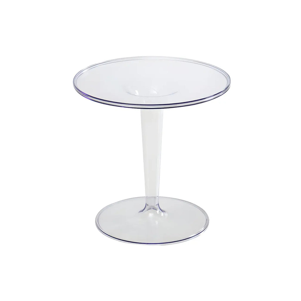Table d'appoint ronde minimaliste en acrylique blanc pour salon
